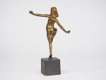 Sujet en bronze Art Déco 
"Danseuse égyptienne"
H. 23 cm avec...