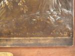 RAOUL BENARD.
"Roma 1913".
Plaque en bronze signée et titrée en bas...