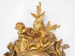 Cartel Napoléon III de style Louis XV en bronze doré...