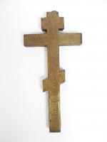 Crucifix avec croix en bois peint à la tempera dans...