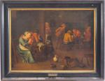 Ecole hollandaise XIXème dans le gout de David Teniers.
"Scène de...