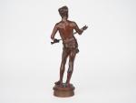 Jean Jules CAMBOS.
"David".
Sculpture en bronze à patine médaille.
Signée.
H. 35 cm.