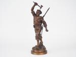 Adrien Etienne GAUDEZ.
"Abordarge".
Sculpture en bronze à patine médaille.
Signée.
H. 41 cm.