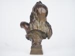 Emmanuel VILLANIS.
"Fille d'Eve".
Sujet en bronze à double patine.
Signé.
H. 20 cm.
