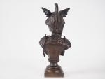 Ecole francaise XIXème.
"Minerve".
Sculpture en bronze à patine brune.
H. 38 cm.