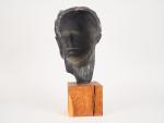 S. D. JILLEUX.
"Portrait du sculpteur BAUGE".
Sculpture en bronze socle en...