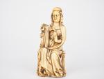Sujet fin XVIème début XVIIème en ivoire "Vierge à l'enfant"....