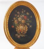 Ecole francaise
"Bouquet de fleurs".
Paire d'huiles sur toile.
Dim : 83 x...