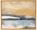 BARDONE
"Orage sur le lac de l'Abbaye-Jura".
Huile sur toile signée en...