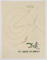 Salvador DALI.
"L'escargot".
Dessin au stylo signé et daté 1973.
Dim. 28 x...