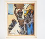 Arthur FOACHE.
"Femmes d'Afrique noire".
Huile sur toile, signée en bas à...