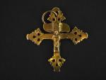 Pendentif Napoléon III en forme de crucifix en or jaune,...