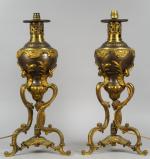 Paire de lampes à pétrole Napoléon III de style Louis...