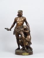 BOISSEAU " La défense du foyer "
Sculpture en bronze, socle...