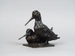 PETHORAIN "Couple de bécasses"
Sculpture en bronze à patine brune. Signée
19...