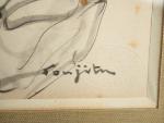 FOUJITA Léonard Tsuguharu  (1886-1968)
"Jeune femme aux mains levées"
Dessin à...