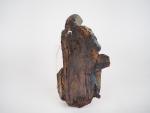 Fragment de sculpture Haute-Epoque en bois polychrome "Pieta".
Dim. 31,5 x...