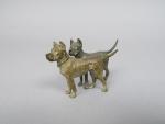 Sujet en bronze polychrome de Vienne 'les deux dogues allemands'....