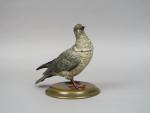 Encrier en bronze polychrome de Vienne en forme de pigeon
Dim....