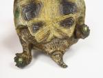 Boite en bronze polychrome de Vienne 'tortue', signée. 
Dim. 7...