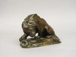Sujet animalier XIXème en bronze 'lion et serpent'
Dim. 11,5 x...