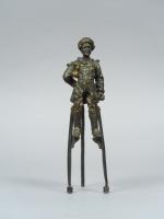 Sujet XIXème en bronze argenté et doré 'l'échassier'
Dim. 16 cm