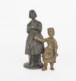 Sujet XIXème en bronze "Jeanne d'Arc". On y joint un...