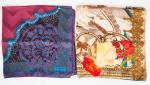 Lot de deux foulards en soie signés :
Lanvin
Christian Lacroix