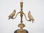 Vase soliflore 1900 en bronze et cristal, à décor de...