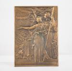 F. VERNON. 
Plaque en bronze 
"Banquet des tuileries offert aux...