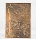 F. VERNON. 
Plaque en bronze 
"Banquet des tuileries offert aux...