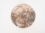 Bonbonnière Art Nouveau en cristal et argent, poincon Minerve, à...