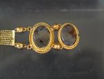 Bracelet articulé Napoléon III en or jaune, à décor de...