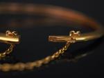 Bracelet jonc Napoléon III en or jaune, à décor en...