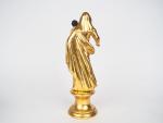 Sculpture XVIIIème en bois doré " Vierge à l'enfant "
H....