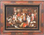 Ecole flamande début XVIIème.
"Scène de taverne"
Huile sur panneau.
Dim. 26 x...