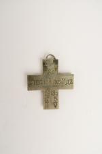 Rare croix argent pour la campagne des steppes en 1918....