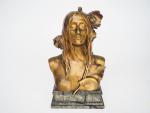 Maurice BOUVAL. "Ophélia". Sculpture en bronze. Signée, fonte Colin à...