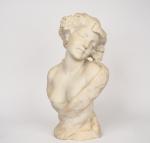CLODION.
"Bacchanale"
Sculpture en marbre.
Signée.
H. 54,5 cm.