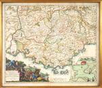 Carte XVIIIème en couleurs "Province de la Provence".
Dim. 51 x...