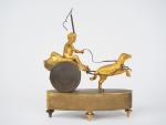 Pendulette XIXème de style Louis XVI en bronze doré ornée...