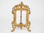 Cadre porte-photo de style Louis XV en bronze doré à...