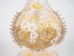 Grand vase soliflore en verre de Venise à décor émaillé...