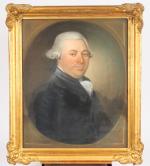 Ecole francaise fin XVIIIème début XIXème
"Portrait de gentilhomme".
Pastel.
Dim. 58 x...