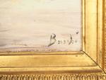 Ecole francaise fin XIXème.
"Marine".
Huile sur toile, signée en bas à...