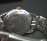 TISSOT, 1853. PR50
Montre bracelet en acier et métal doré. 
Cadran...