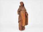 Ecole francaise. 
"Jeune moine". 
Sculpture XVIIIème 
H. 53 cm
(manques et...