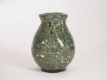GERBINO. 
Petit vase ovoide en céramique polychrome de Vallauris
H. 13...