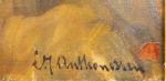Louis Joseph ANTHONISSEN
"Portrait de femme au fichu"
Huile sur toile.
Signée en...