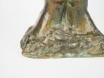 Marcel André BOURAINE. 
"L'offrande"
Sculpture en bronze à patine verte
Signée. 
H....
